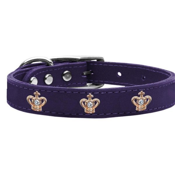 Gold Crown Widget Genuine LeaTher Dog CollarPurple Size 26, Pet Pal, Mfr#: PE854914